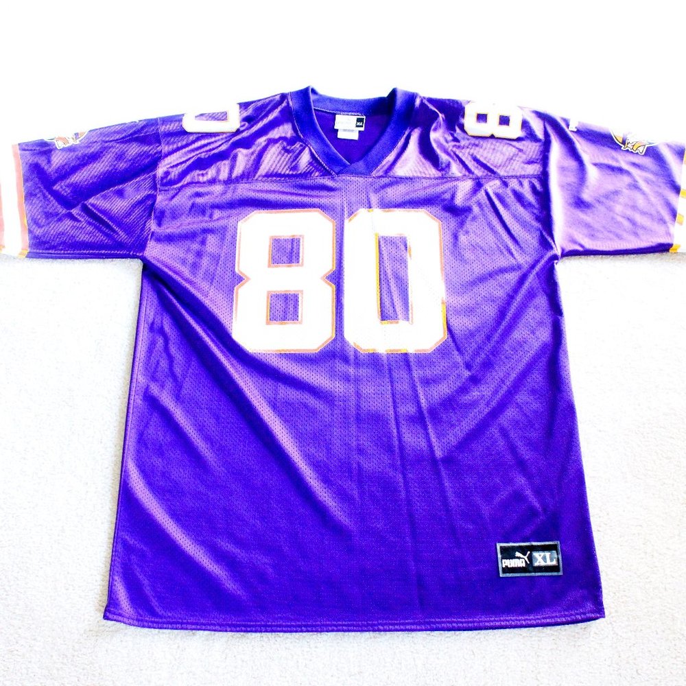 Vintage Puma #80 Cris Carter Vikings Jersey
